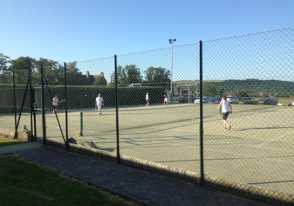Tennis doubles match at Elland Tennis Club
